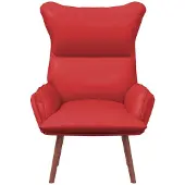 vidaXL Fauteuil Rood 69 x 74 x 93 cm Kunstleer