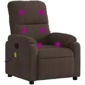 vidaXL Massagestoel van microvezelstof in bruin