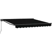 vidaXL Zonnescherm Frame Zwart 350 x 250 cm Polyester met PU-coating