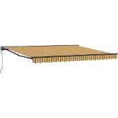 vidaXL - Zonnescherm - Frame - Geel - en - Grijs - 400 - × - 300 - cm