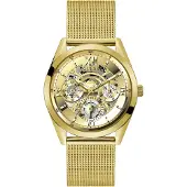 GUESS Analoog horloge goud / zwart / zilver / wit
