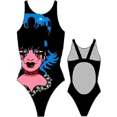 Turbo Gothic Swimsuit Zwart XL Vrouw
