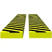vidaXL Hoekbeschermers 2 st 6x2x101,5 cm PU geel en zwart