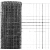 vidaXL Stalen draadhek met PVC-coating, 25x1 meter, grijs