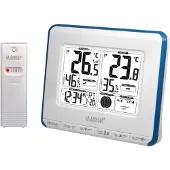 La Crosse Technology - WS6812 Station Météo avec Phases de Lune Alertes de Température et Indice de Chaleur - Bleu