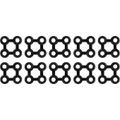 vidaXL Matverbinders 10 st rubber zwart