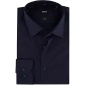 HUGO BOSS overhemd H-HANK slim fit donkerblauw