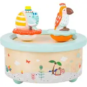 Small Foot Design - Houten Muziekdoos Papegaai en Olifant