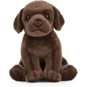 KEYCRAFT Knuffel - 16x8 cm - Labrador Puppy - Bruin - - OneSize - Knuffels