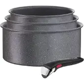 Tefal Ingenio L3969002, kookset, zwart, titanium, zwart, met thermische indicator, afneembaar