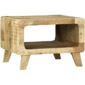 vidaXL Salontafel bruin, 50 x 50 x 35 cm, massief mangohout