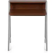 Hjh OFFICE DUMONT | 78x50,5 - Bureau Walnoot / Zilver