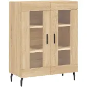 vidaXL Hoge kast 69,5x34x180 cm bewerkt hout sonoma eikenkleurig