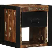 vidaXL Nachtkastje 40x35x40 cm massief gerecycled hout meerkleurig