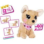Smoby Simba - Interactive Plush - Chi Chi Love Baby Boo - 30 cm - Interactive Toy - Brown and Pink - Unisex - 3 years+