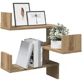 vidaXL Hoekwandschappen 2 st 40x40x49,5 cm hout artisanaal eiken