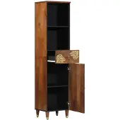 vidaXL - Badkamerkast - Honingbruin - 38 - x - 33 - x - 160 - cm - Massief - Mango - Hout