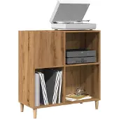 vidaXL Platenkast 84,5x38x89 cm bewerkt hout artisanaal eikenkleur
