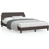 vidaXL Bedframe "Dover" 120x200 cm stof donkerbruin