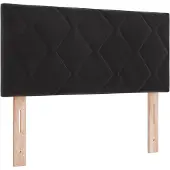 vidaXL LED Hoofdbord Zwart 100 cm Fluweel