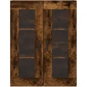 vidaXL Hoge kast 69,5x34x180 cm bewerkt hout gerookt eikenkleurig