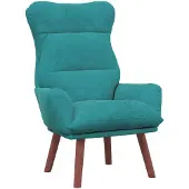 vidaXL Fauteuil Turquoise 69 x 74 x 93 cm Fluweel
