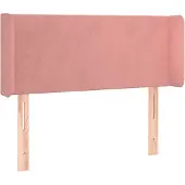 vidaXL Hoofdbord met randen 83x16x78/88 cm fluweel roze