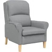 vidaXL Fauteuil Lichtgrijs Stof