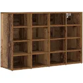 vidaXL Schoenenkast 103 x 30 x 67 cm Bewerkt hout Oud hout