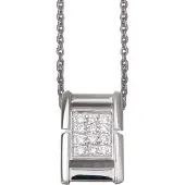 Orphelia Dames 925 Sterling Zilveren Ketting met Hanger - Zilver ZH-4559