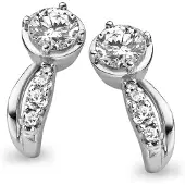 Orphelia Dames 925 Sterling Zilveren Stud Oorbellen - Zilver ZO-5122