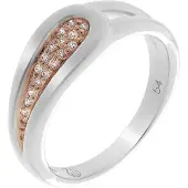 Orphelia Dames 925 Sterling Zilveren Ring - Zilver/Rosé ZR-7228