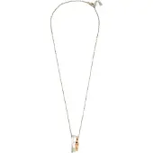 Orphelia Dames 925 Sterling Zilveren Ketting met Hanger - Zilver/Roze ZH-6042