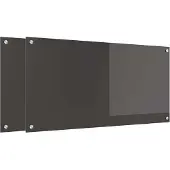 vidaXL Keukenachterwand, 2 stuks, donkergrijs, 100 x 50 cm, gehard glas