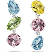 Swarovski Oorbellen 'Gema' aqua / citroen / lichtgroen / oudroze
