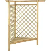 vidaXL Hoekpergola met bank 166x81x174 cm geïmpregneerd grenenhout