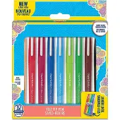 Paper Mate Flair viltstiften | medium punt (0,7 mm) | etui met standaard | diverse kleuren | 10 stuks