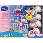 Vtech Jouet interactif Lumi Mobile Compte-Moutons Rose