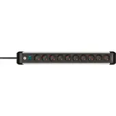 Brennenstuhl Premium-Alu-Line stekkerdoos 10-voudig 3 m H05VV-F 3G1,5 penaarde