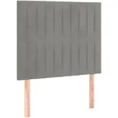 vidaXL Hoofdbord lichtgrijs 90x5x118/128 cm fluweel