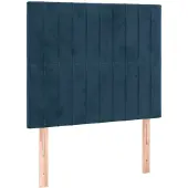vidaXL Hoofdbord donkerblauw 100x5x118/128 cm fluweel