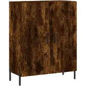 vidaXL Hoge kast 69,5x34x180 cm bewerkt hout gerookt eikenkleurig