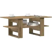 vidaXL Salontafel 102x55x42 cm bewerkt hout artisanaal eikenkleur