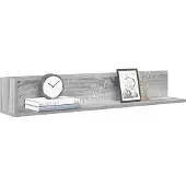 vidaXL Wandschappen 2 st 100x16,5x16,5 cm bewerkt hout grijs sonoma