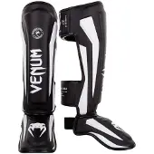 Venum Elite Kickboks Scheenbeschermer Zwart Wit - L