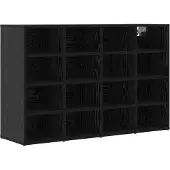 vidaXL Schoenenkast 103 x 30 x 67 cm Bewerkt hout Zwart eiken