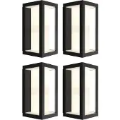 Philips Hue Impress Applique Murale White and Color Noir Fin Lot de 4