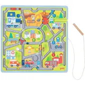 Goki Labyrint - Kleine Stad - 28X28X1,8Cm - Magnetisch - 3 Jaar