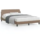 vidaXL Bedframe "Dover", cappuccino bruin, 140x190 cm, kunstleer