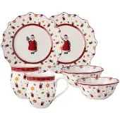 Villeroy & Boch Toy's Delight Ontbijtset Santa - Overige kersttafel decoratieware Porselein Multi - 14-8585-7280
